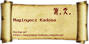 Maginyecz Kadosa névjegykártya